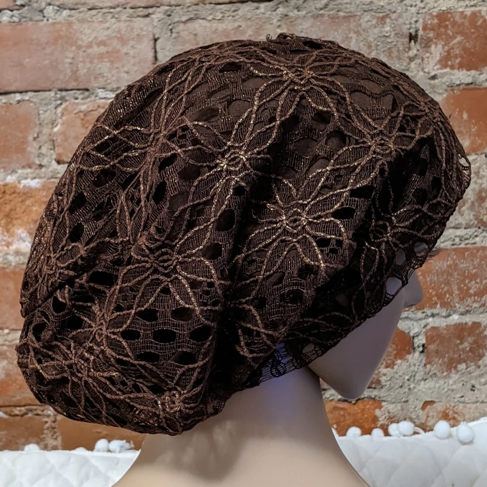 ⤵️🆕 NIB Lace cutout slouchy hat